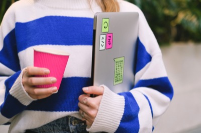 Developer student with laptop