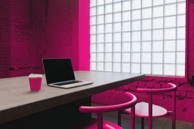 Pink workspace