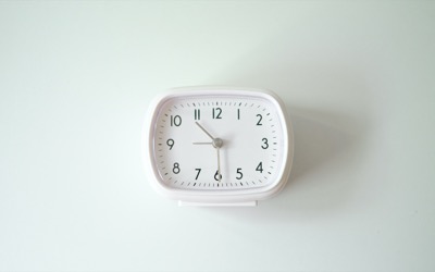 Small alarm clock white